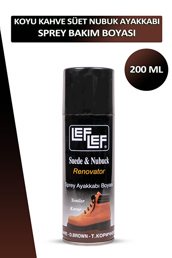 Dopar Bağcık + Nuri Leflef Süet Nubuk Ayakkabı Sprey Bakım Boyası 200 ML Set