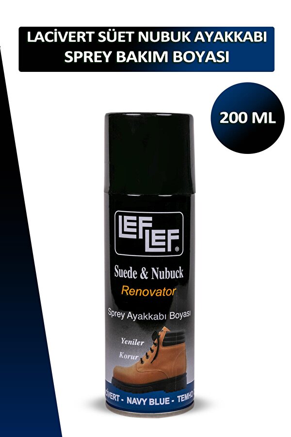 Dopar Bağcık + Nuri Leflef Süet Nubuk Ayakkabı Sprey Bakım Boyası 200 ML Set