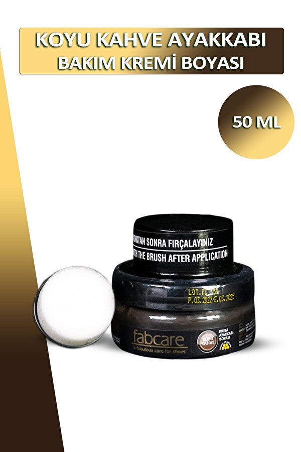 Dopar Bağcık + Fabcare Ayakkabı Bakım Kremi Boyası Cam Kavanoz Süngerli 50 ML Set