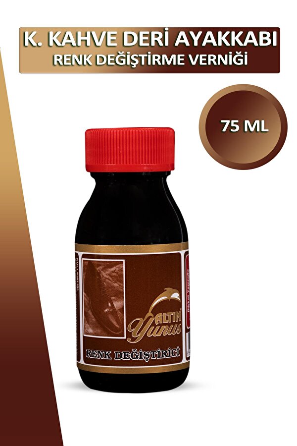Dopar Bağcık + Altın Yunus Deri Ayakkabı Koyu Kahve Renk Değiştirici Bakım Boyası 75 ML Set