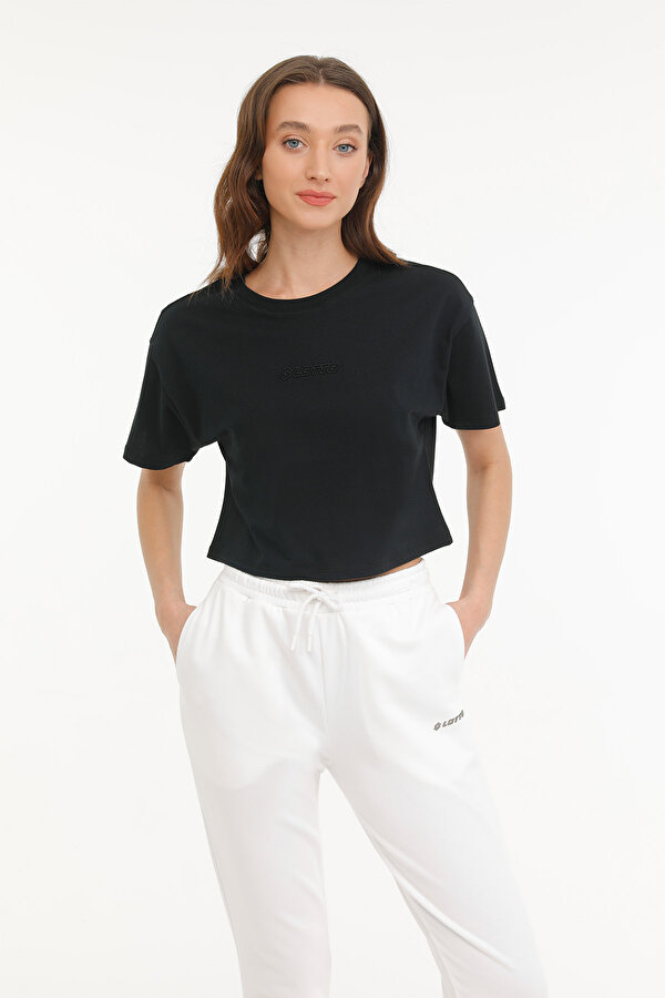 Lotto W-KEPY T-SH 4FX Siyah Kadın Kısa Kol T-Shirt