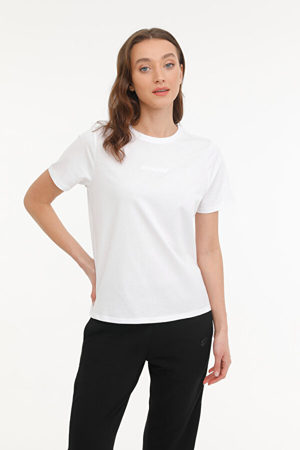 Lotto W-KEPY LONG T-SH 4 FX Beyaz Kadın Kısa Kol T-Shirt