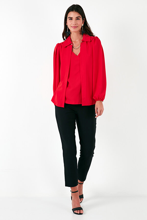 Lela Bayan Bluz 611BZ0353 KIRMIZI