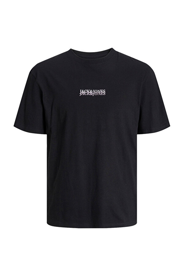 Jack & Jones JORLAFAYETTE EMB TEE SS C Siyah Erkek Kısa Kol T-Shirt