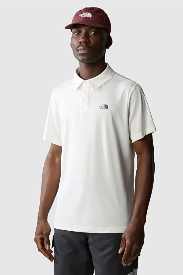 The North Face M TANKEN POLO - EU Beyaz Erkek Kısa Kol T-Shirt