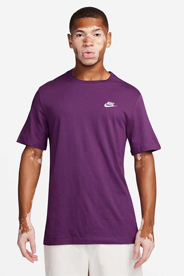 Nike M NSW CLUB TEE Mor Erkek Kısa Kol T-Shirt