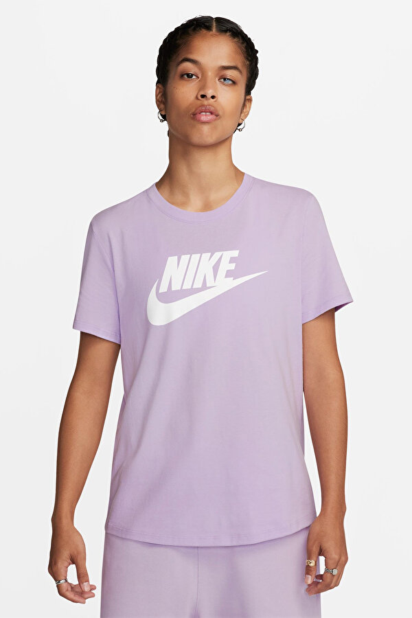 Nike W NSW CLUB SS TEE ICN FTR Mor Kadın Kısa Kol T-Shirt