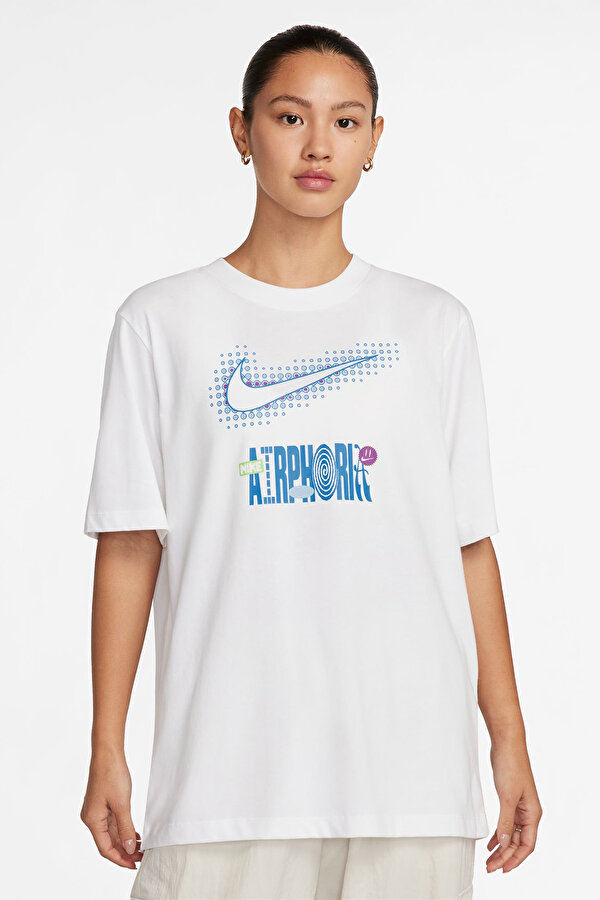 Nike W NSW TEE OC2 BF FESTIVAL Beyaz Kadın Kısa Kol T-Shirt