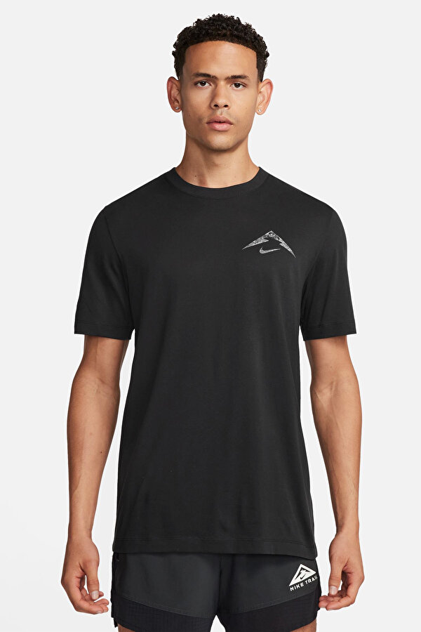 Nike M NK DF TEE TRAIL OUTDOOR Siyah Erkek Kısa Kol T-Shirt