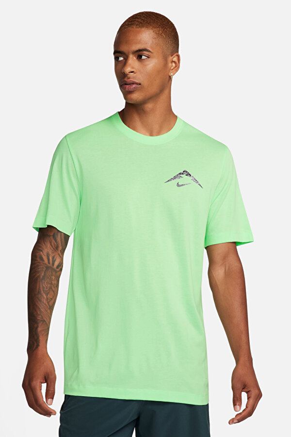 Nike M NK DF TEE TRAIL OUTDOOR Yeşil Erkek Kısa Kol T-Shirt