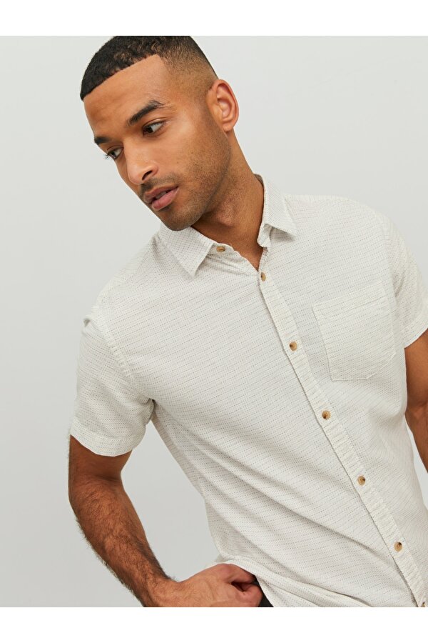 Jack & Jones Jack&Jones Kısa Kollu Beyaz Erkek Gömlek 12235362