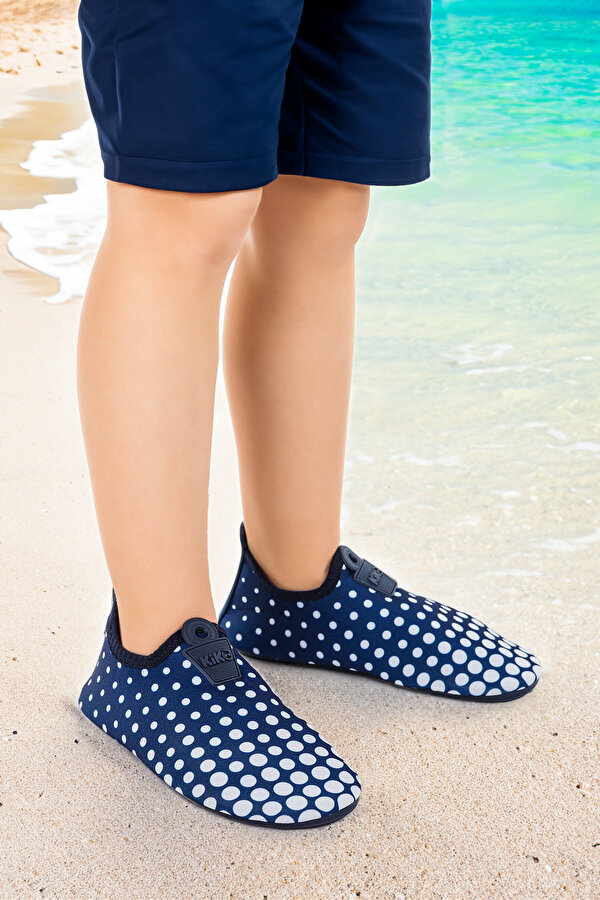 Kiko Kids Point Havuz Plaj Erkek Çocuk Deniz Ayakkabısı 7514 Lacivert - Beyaz