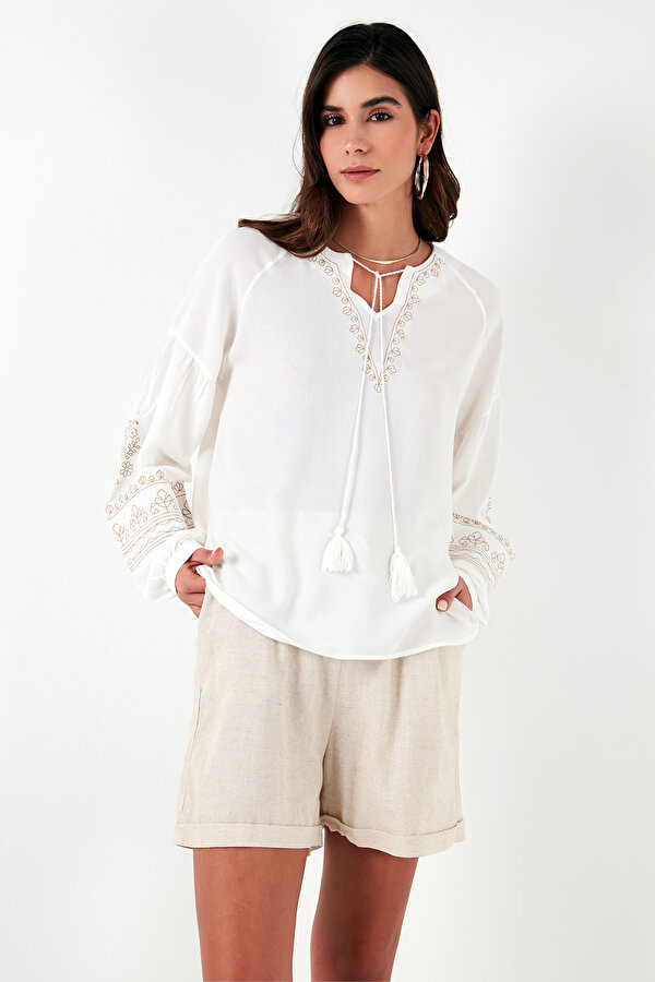 Lela Bayan Bluz 611BZ0368 EKRU