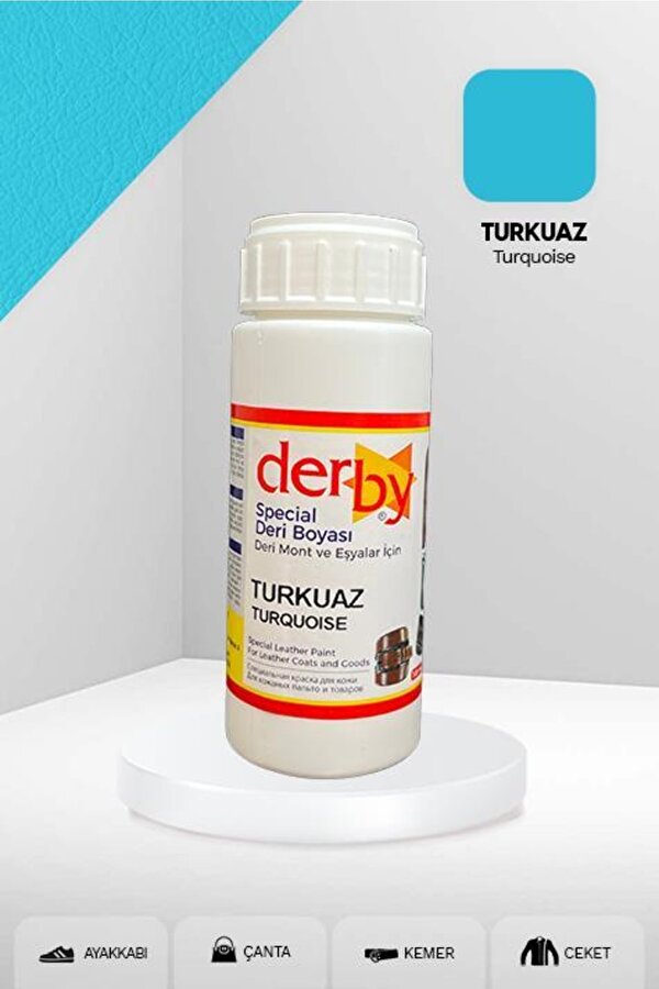 Derby Special Deri Boyası Ayakkabı - Çanta - Cüzdan - Kemer 100 Ml Turkuaz