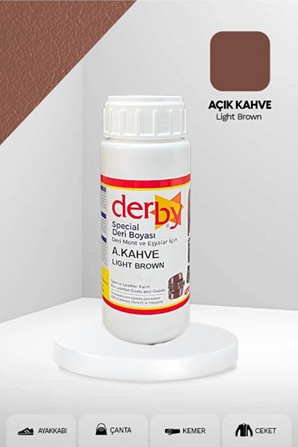 Derby Special Deri Boyası Ayakkabı - Çanta - Cüzdan - Kemer 100 Ml Açık Kahve