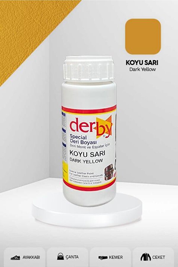 Derby Special Deri Boyası Ayakkabı - Çanta - Cüzdan - Kemer 100 Ml Koyu Sarı