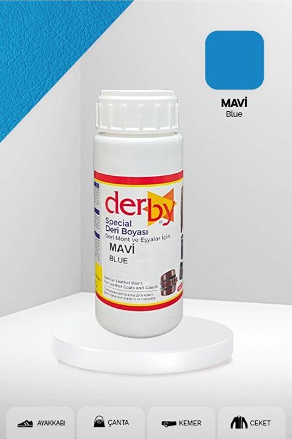 Derby Special Deri Boyası Ayakkabı - Çanta - Cüzdan - Kemer 100 Ml Mavi