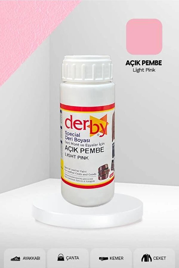 Derby Special Deri Boyası Ayakkabı - Çanta - Cüzdan - Kemer 100 Ml Açık Pembe
