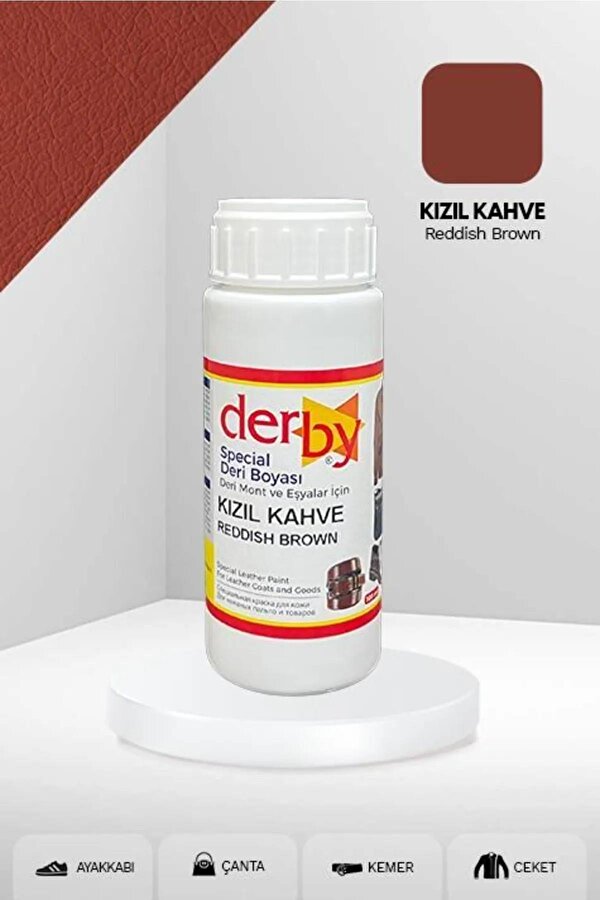 Derby Special Deri Boyası Ayakkabı - Çanta - Cüzdan - Kemer 100 Ml Kızıl Kahve