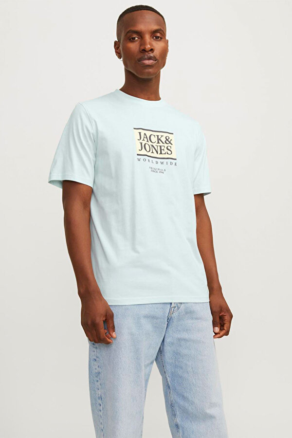 Jack & Jones JORLAFAYETTE BOX TEE SS C Mavi Erkek Kısa Kol T-Shirt
