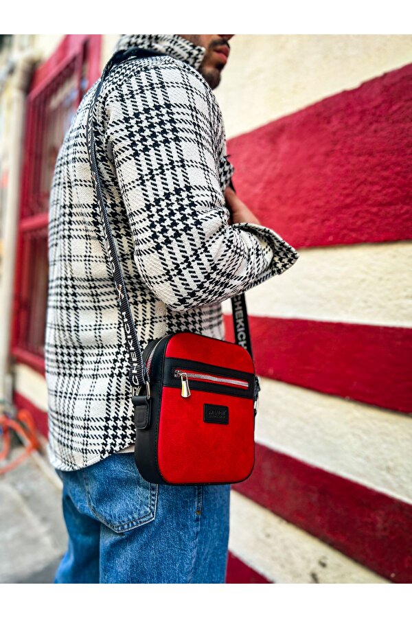 Chekich CH102 Stealht Kare Erkek Çanta SIYAH - KIRMIZI
