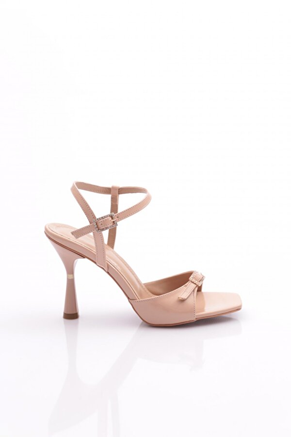 DGN 68-1 Kadin Bilekten Bağlamali Topuklu Ayakkabi