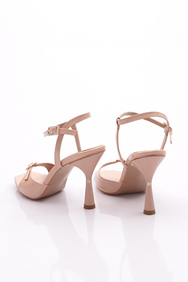 DGN 68-1 Kadin Bilekten Bağlamali Topuklu Ayakkabi