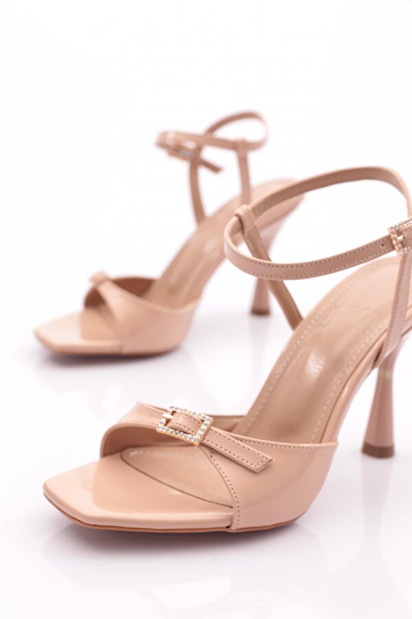 DGN 68-1 Kadin Bilekten Bağlamali Topuklu Ayakkabi