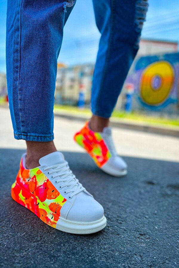 Chekich CH254 CBT Pittura Erkek Ayakkabı 535 NEON TURUNCU / SIYAH YAĞMUR