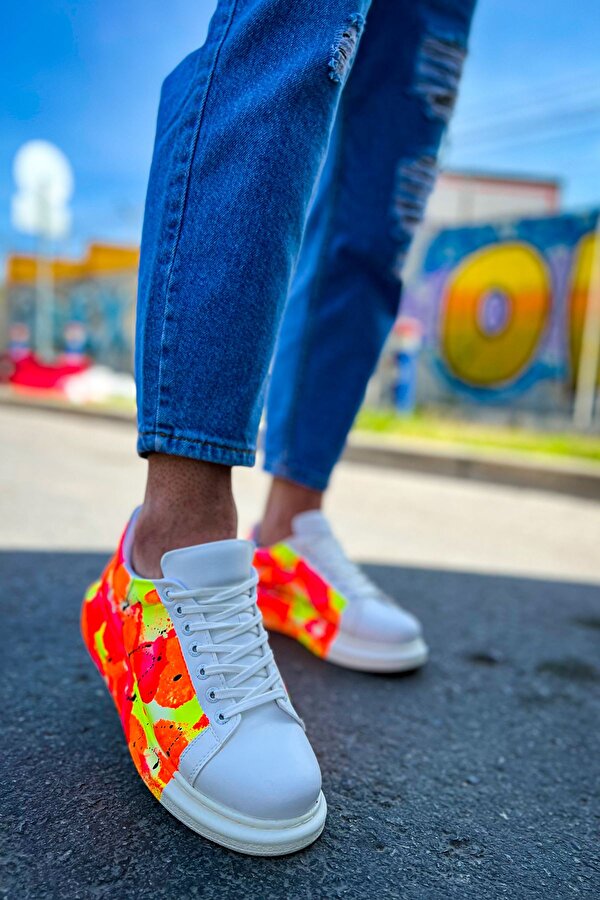 Chekich CH254 CBT Pittura Erkek Ayakkabı 535 NEON TURUNCU / SIYAH YAĞMUR