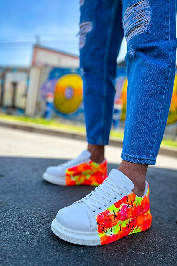 Chekich CH254 CBT Pittura Erkek Ayakkabı 535 NEON TURUNCU / SIYAH YAĞMUR