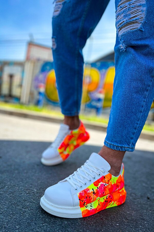 Chekich CH254 CBT Pittura Erkek Ayakkabı 535 NEON TURUNCU / SIYAH YAĞMUR