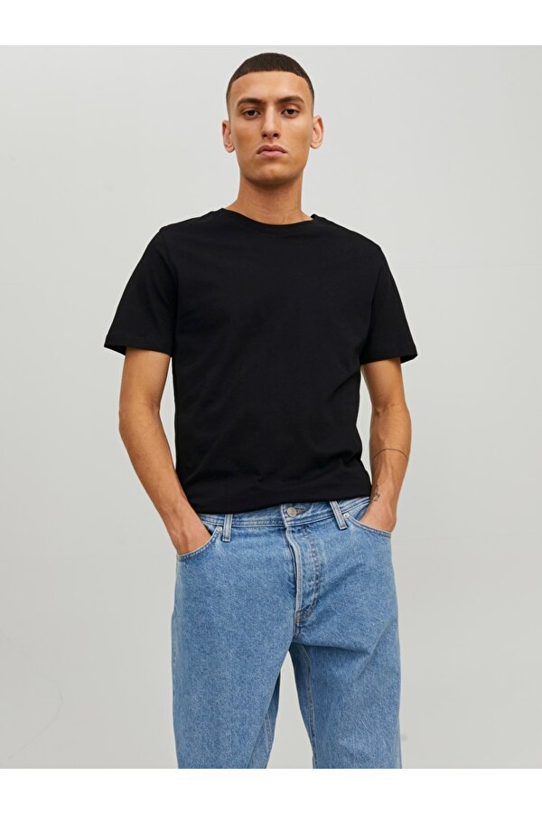 Jack & Jones Jack&Jones Slim Fit Siyah Erkek T-Shirt 12156101