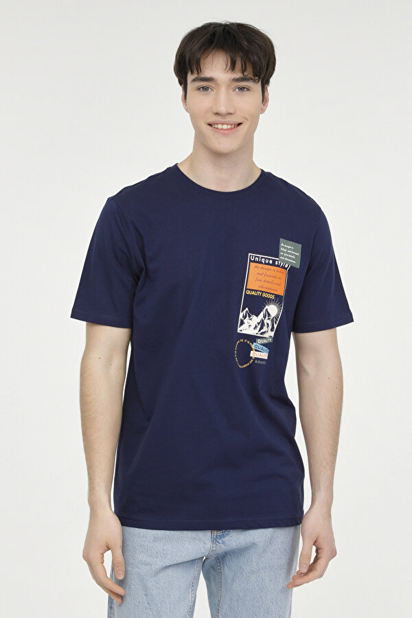 Kinetix ML KAYDEN 11OD-145 4FX Lacivert Erkek Kısa Kol T-Shirt