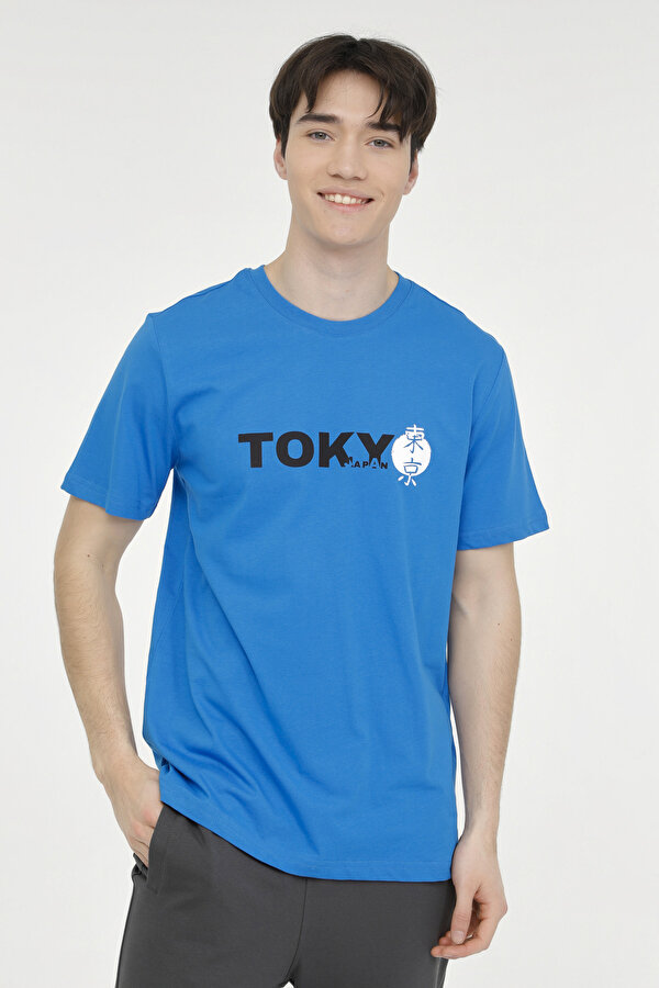 Kinetix ML TOKYO 11ES-CTY-121 4FX Saks Erkek Kısa Kol T-Shirt
