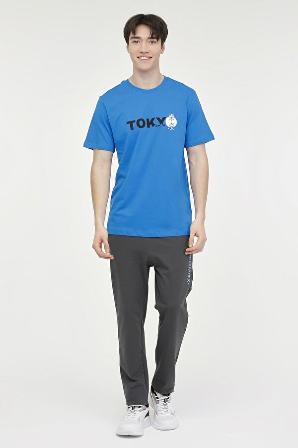 Kinetix ML TOKYO 11ES-CTY-121 4FX Saks Erkek Kısa Kol T-Shirt
