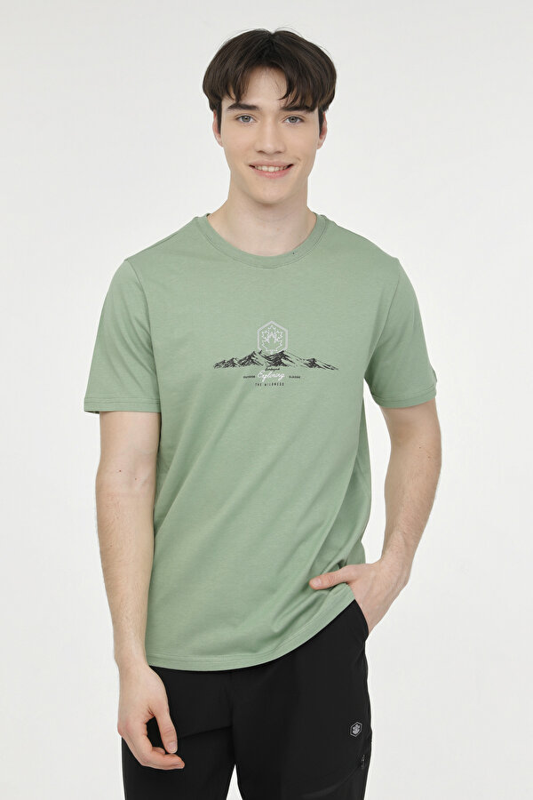 Lumberjack ML RAVOS 11URBNG18 4FX Yeşil Erkek Kısa Kol T-Shirt