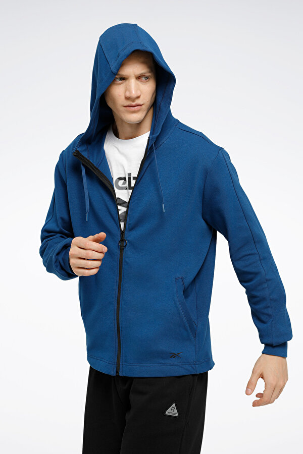 Reebok ACTIV COLL DREAMBLEND FZ Lacivert Erkek Eşofman Üstü