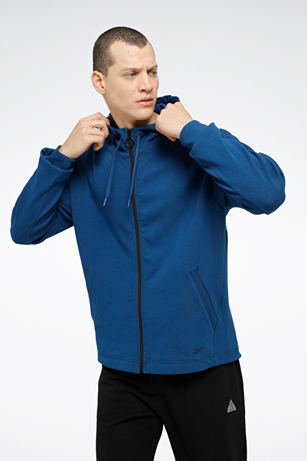 Reebok ACTIV COLL DREAMBLEND FZ Lacivert Erkek Eşofman Üstü