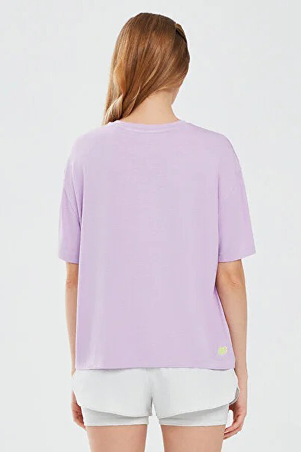 Skechers Graphic T-Shirt W Short S Lila Kadın Kısa Kol T-Shirt