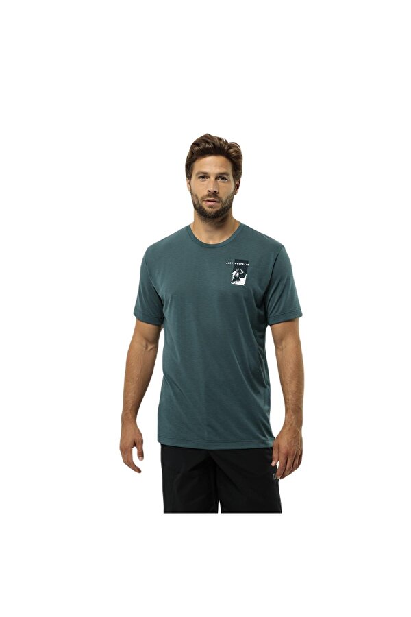 Jack Wolfskin 1809941 Vonnan S/S Graphic T M Erkek Tişört
