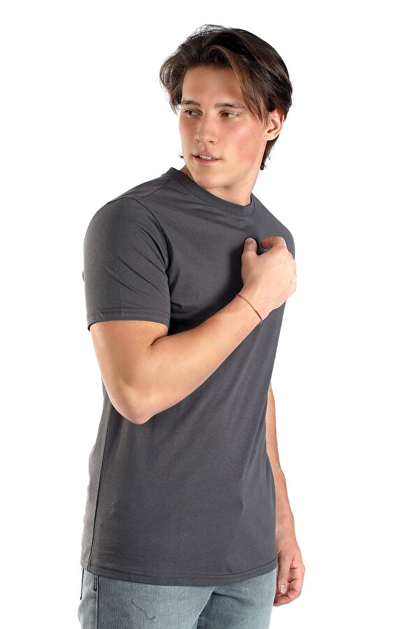 Lee Cooper Erkek Baselo O Yaka T-Shırt 242019 Antrasit