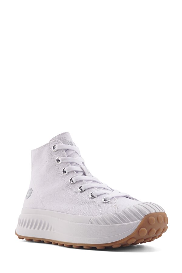 NEHA HI 4FX Beyaz Kadın High Sneaker - Görsel 3
