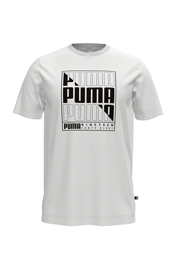 Puma GRAPHICS  Box Tee Beyaz Erkek Kısa Kol T-Shirt