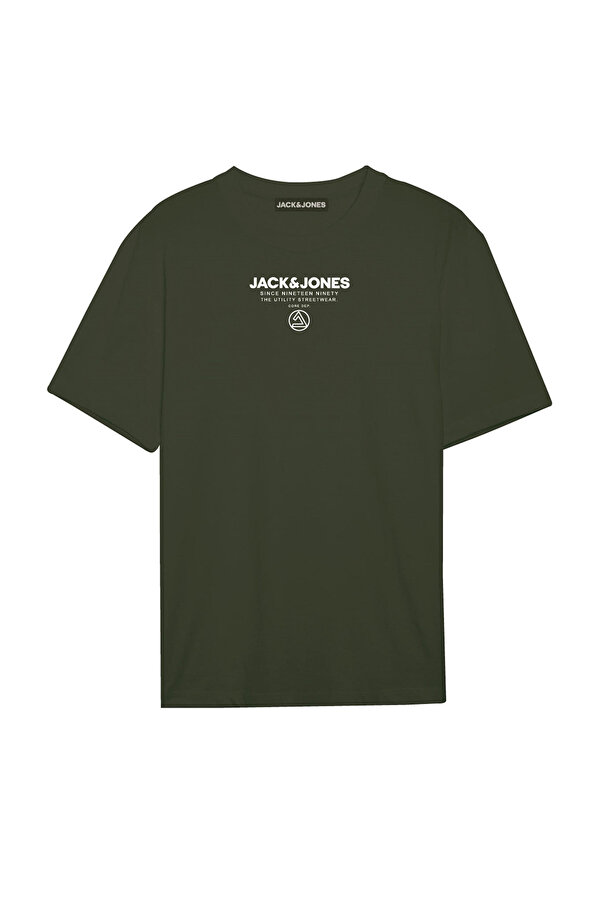 Jack & Jones JCOTYPO TEE SS CREW NECK Yeşil Erkek Kısa Kol T-Shirt