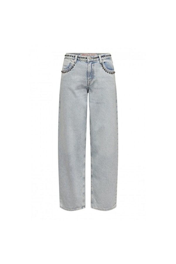 Only Onlcollette Lw Lo Str Stud Kadın Jean Pantolon