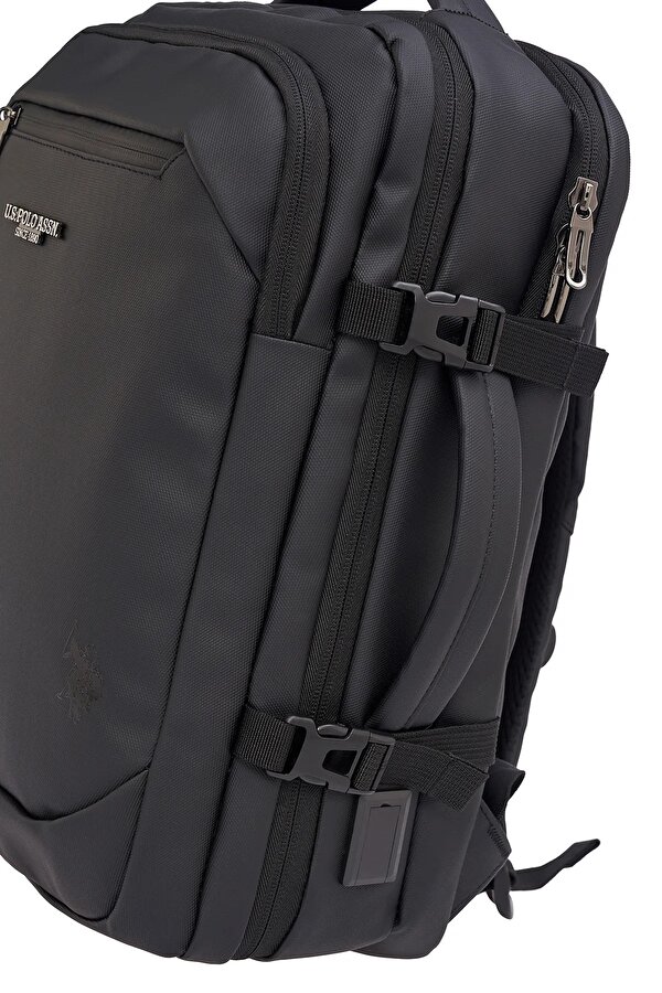 U.S. Polo Assn. Unisex Çok Gözlü Seyahat Günlük Sırt Çantası Siyah PLCAN24489