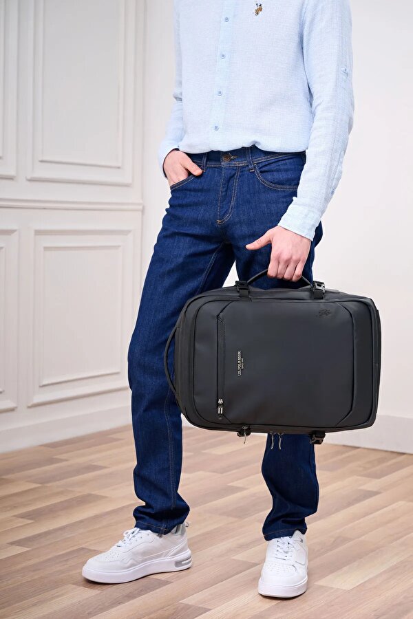 U.S. Polo Assn. Unisex Çok Gözlü Seyahat Günlük Sırt Çantası Siyah PLCAN24489