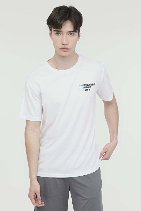 Kinetix ML BERG 11PRF-240 4FX Beyaz Erkek Kısa Kol T-Shirt