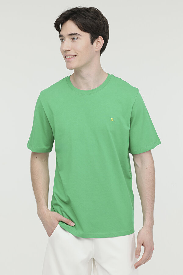Jack & Jones JJEPAULOS TEE SS CREW NEC Yeşil Erkek Kısa Kol T-Shirt